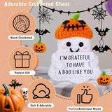 NNEDSZ 2 PCS White Spooky & Sweet: Handmade Crocheted Ghost Doll - Halloween Party & Home Decor Gift(B)