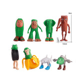 NNEDSZ Eight-piece set Whimsical Creature & Monster Figurine Collection - Set of Bizarre PVC Mini Toys for Desk Decor