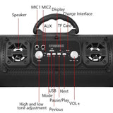 Portable Wireless Speaker - FM Radio, USB/TF Playback, AUX Input, Microphone Support & 2000mAh Battery(Camouflage)