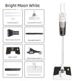 Cordless 2-in-1 Handheld & Stick Vacuum Cleaner with Detachable Water Tank & Dust Mite Remover(white)