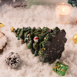 NNEDSZ Miniature Decorated Christmas Tree Tabletop Ornament - Holiday Village Display Decoration(green)