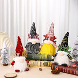 NNEDSZ Light-Up Christmas Gnome Plush Doll with Sequin Hat & Antlers - Festive LED Tabletop Decoration(pink)
