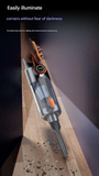 Multi-Function Cordless Handheld Vacuum Cleaner & Blower - Powerful Brushless Motor with Digital Display(Gray Orange)