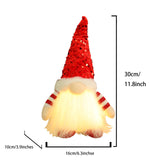 NNEDSZ 2 Pcs Red Charming Light-Up Christmas Gnome - Festive Nordic Plush Holiday Decoration