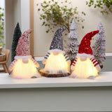 NNEDSZ 2 Pcs Red Charming Light-Up Christmas Gnome - Festive Nordic Plush Holiday Decoration