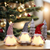 NNEDSZ 2 Pcs Pink Charming Light-Up Christmas Gnome - Festive Nordic Plush Holiday Decoration