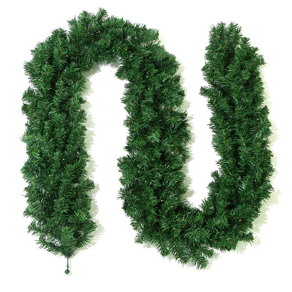 NNEDSZ Classic Green Lush Artificial Christmas Garland - 2.7m Green Pine Vine with 280 Tips for Holiday Decor