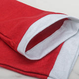 NNEDSZ Red Festive Santa Hat Dining Chair Covers - Set of 8 for Holiday Party Decoration