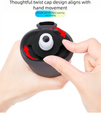 Black Collapsible Handheld Running Flask - 350ml Lightweight Silicone Water Bottle with Bite Valve