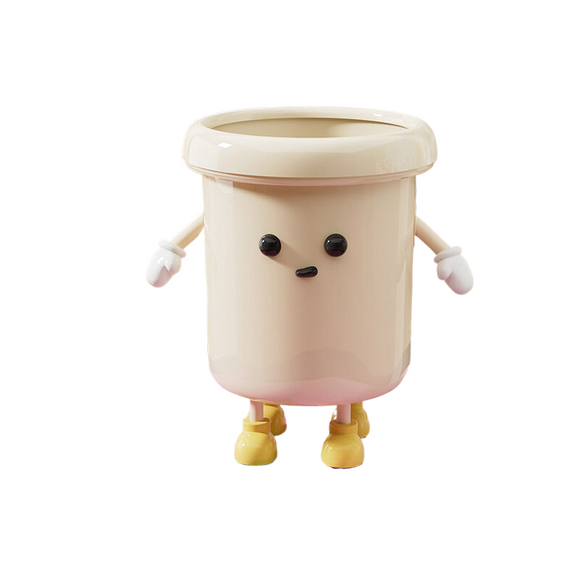 NNEDSZ Mushroom-Shaped Trash Can-14L, 2 hands 4 feet + eyes