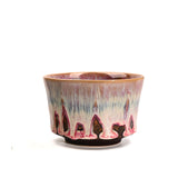 Pink 225ml Ceramic Kiln Glazed Coffee Latte Art Cup - Retro Style Matcha Bowl
