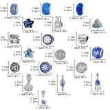 NNEDSZ Christmas Advent Calendar DIY Charm Bracelet Kit - 24 Days of Surprise Jewelry (Blue Starry Night Theme)