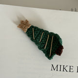 NNEDSZ Christmas Collection Hair Clips - Set of 5 Random Main Image Styles, Festive Knitted Tree & Bow BB Clips, Bangs Clips & Hair Accessories