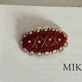 NNEDSZ Christmas Collection Hair Clips - Set of 5 Random Main Image Styles, Festive Knitted Tree & Bow BB Clips, Bangs Clips & Hair Accessories