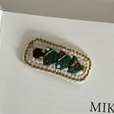 NNEDSZ Christmas Collection Hair Clips - Set of 5 Random Main Image Styles, Festive Knitted Tree & Bow BB Clips, Bangs Clips & Hair Accessories