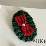 NNEDSZ Christmas Collection Hair Clips - Set of 5 Random Main Image Styles, Festive Knitted Tree & Bow BB Clips, Bangs Clips & Hair Accessories