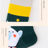 NNEDSZ Festive 4-Pair Christmas Sock Gift Box Set - European & American Santa & Snowman Cartoon Cotton Socks