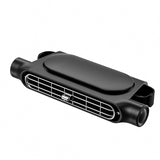 Black Car Seat Headrest Fan - USB Powered Bladeless Rear Seat Fan for Vehicle Cooling (175x75x34mm)
