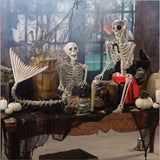 NNEDSZ Halloween 31.5 inch  Poseable Mermaid Skeleton Prop Haunted Decor