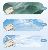 White Portable Fan for Outdoor, Waist Clip, and Desktop Cooling