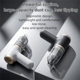 White Portable 2-in-1 Cordless Vacuum Duster Kit with 2 Attachments