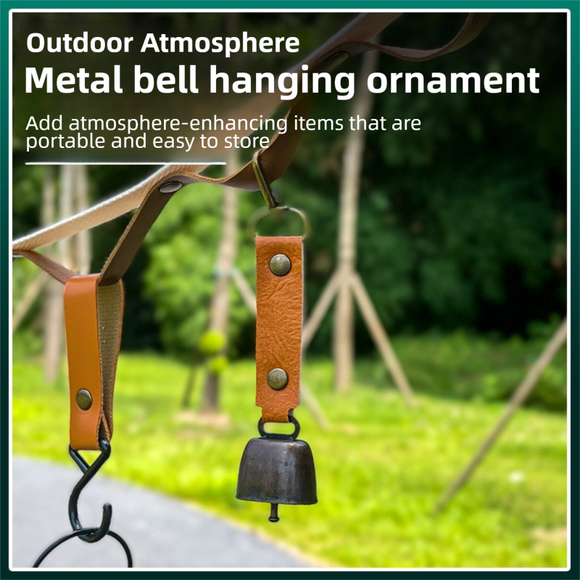 NNEDSZ 4-Pack Black Bear Bell & Anti-Lost PU Keyring Accessory(14 x 3.5 x 2.5CM) - Magnetic Silencing Design, Outdoor Safety Alarm for Hiking, Camping & Pet