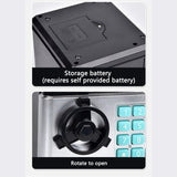 2-Piece Black Smart ATM Piggy Banks - Kids Electronic Money Safe with Password Lock & Auto-Roll in/out Feature