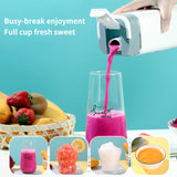 Black Portable Wireless 420ML Blender Bottle (8.7x8.7x23.2CM) - 12-Blade Crushing Power, Self-Cleaning, USB Rechargeable for Juices & Smoothies