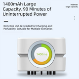 White Portable Handheld Cordless Mini Desktop Vacuum Cleaner - Powerful 10KPA Suction,  Efficient Dust & Debris Collection for Home, Office, and Student Use