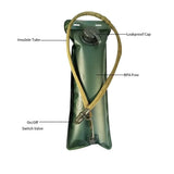 Outdoor Khaki 2.5L Hydration Bladder for Running & Cycling - Eco-Friendly PEVA Material Water Reservoir Pack Insert with Bite Valve & 93CM Water Pipe