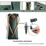 Outdoor Green 2.5L Hydration Bladder for Running & Cycling - Eco-Friendly PEVA Material Water Reservoir Pack Insert with Bite Valve & 93CM Water Pipe