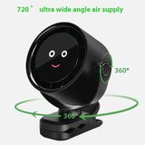 White Portable Stroller Fan with LED Display - Bladeless Safety Clip-On Fan for Baby & Desk (4000mAh, 360 degree Rotation)