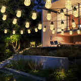 NNEDSZ Warm white Solar Powered Crystal Bubble String Lights - Waterproof Outdoor Decorative Lights