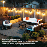 NNEDSZ Warm white Solar Powered Crystal Bubble String Lights - Waterproof Outdoor Decorative Lights