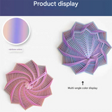 2-Pcs Laser Purple Smart 3D Printed Fidget Toy - Hexagonal Illusion Folding Desk Toy for Stress Relief & Focus