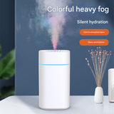 Blue 2-in-1 Ultrasonic Air Humidifier & Essential Oil Diffuser with 7-Color LED Night Light - Quiet Desktop Mini Humidifier for Home, Office, Bedroom