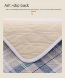 Washable Incontinence Bed Pad 180x200cm Reusable Waterproof Mattress Protector with Non-Slip Backing 4-Layer Absorbent Underpad for Elderly and Adults Medium blue