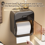 Mint Green No-Drill Wall Mounted Toilet Paper Holder with Storage Shelf and Drawer - Waterproof Bathroom Tissue Dispenser for Roll & Face Tissue