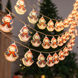 Cute Christmas Character LED String Lights – 3M 20-Light Christmas Snowman Battery Operated Fairy Lights for Tree & Window Decor