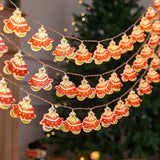 Cute Christmas Character LED String Lights – 3M 20-Light Christmas Gloves Battery Operated Fairy Lights for Tree & Window Decor