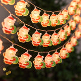 Cute Christmas Character LED String Lights – 6M 40-Light Santa Claus Battery Operated Fairy Lights for Tree & Window Decor