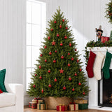 50-Piece Red Christmas Ornament Set – Assorted Shatterproof Baubles with Glitter Stars for Holiday Tree Decor