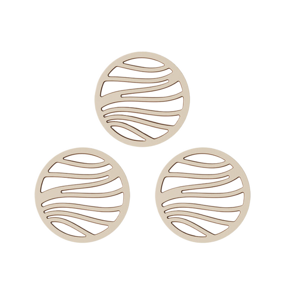 NNEDSZ 3 pieces of double-layer bowl and dish anti slip circular insulation pad (without bracket)