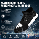 Royal Blue Waterproof Windproof Cycling Shoe Covers & Long Half Rain Pants Set – 2 Pairs Nonslip Reflective Half Toe Shoe Covers and 1 Pair Quick Pull-On Adjustable Leg Covers 4XL for Commuting, Hiking and Outdoor Riding