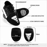Royal Blue Waterproof Windproof Cycling Shoe Covers & Long Half Rain Pants Set – 2 Pairs Nonslip Reflective Half Toe Shoe Covers and 1 Pair Quick Pull-On Adjustable Leg Covers 4XL for Commuting, Hiking and Outdoor Riding