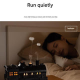 Black Retro Train Aromatherapy Humidifier - 300ml Ultrasonic Cool Mist Diffuser with Jellyfish Smoke Ring, LED Night Light  for Bedroom Office Desk Decor