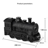 White Retro Train Aromatherapy Humidifier - 300ml Ultrasonic Cool Mist Diffuser with Jellyfish Smoke Ring, LED Night Light  for Bedroom Office Desk Decor