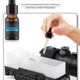 Winter Home Cleaning Comfort Kit - Black Retro Train Aromatherapy Humidifier and White Cordless UV Mite Remover Vacuum - 300ml Ultrasonic Mist with Jellyfish Smoke Ring, 400ml Dust Cup, LED Night Light, Remote Control for Bedroom and Bedding Cleaning