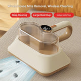 Winter Home Cleaning Comfort Kit - Green Retro Train Aromatherapy Humidifier and White Cordless UV Mite Remover Vacuum - 300ml Ultrasonic Mist with Jellyfish Smoke Ring, 400ml Dust Cup, LED Night Light, Remote Control for Bedroom and Bedding Cleaning