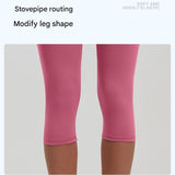 Blue M Size Women's High Waist 3/4 Yoga Leggings - Peach Hip Lift Design, Breathable Stretch Fabric for Gym Running and Daily Wear
